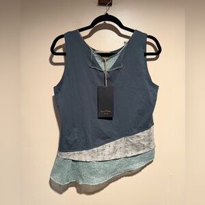 NEW Ian Mosh tank top TR Manet verde asymmetrical boho revival